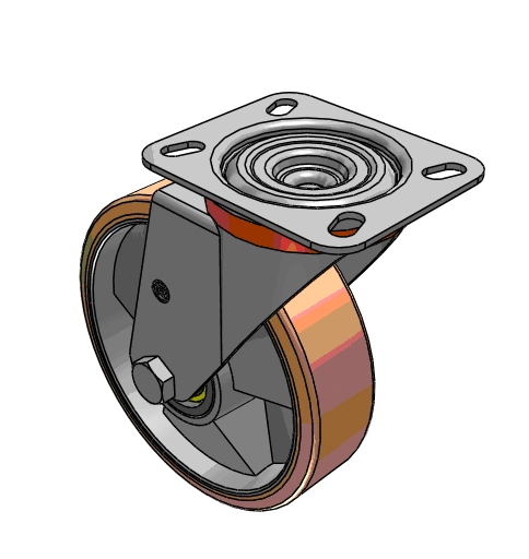 Yikong Tr 150mm Polyurethane Trolley Caster Wheel 220kg Capacity for Agv AMR