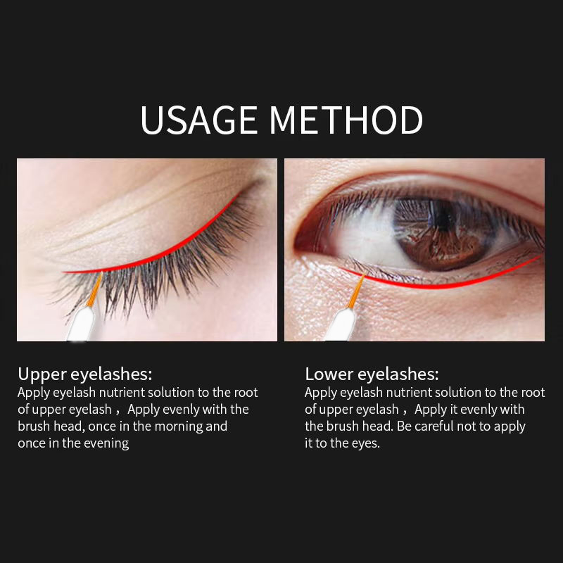 Natural Vegan Organic Eye Lash Growth Nourishing Liquid Oil Eyelash Serum Grow Lashes Oil Eyelash Enhancer Free Lash Serum