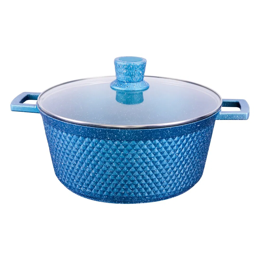 OEM Crystal Design 28 Cm Casserole Non-Stick Aluminum Soup Pot