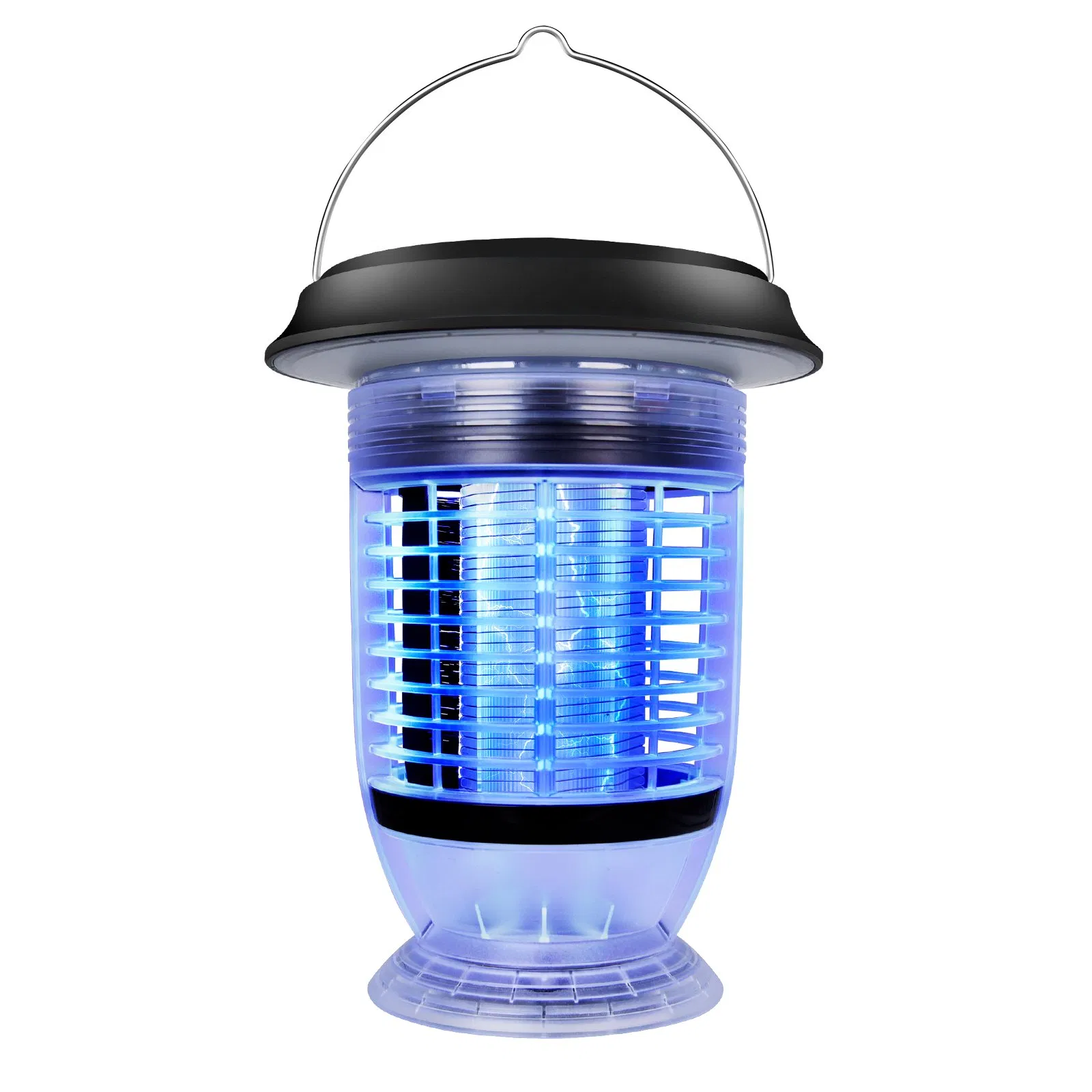 Self-Cleaning Mosquito Killer Lantern Trap with Solar Panel Courtyard Fly Repellent Lantern