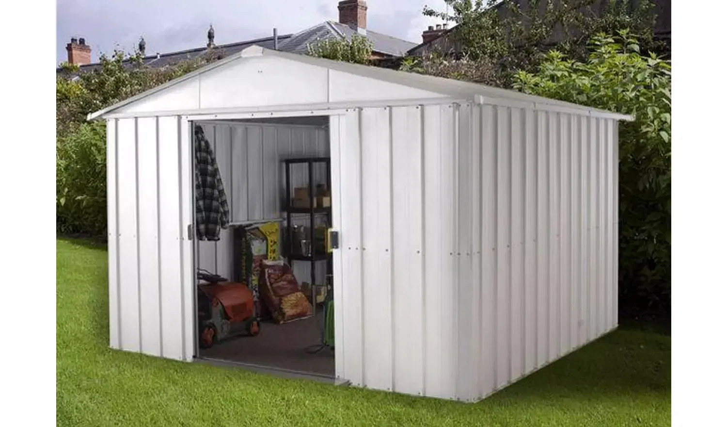 England Light Metal Steel Structure Yardmaster Home Garden House Tool Shed