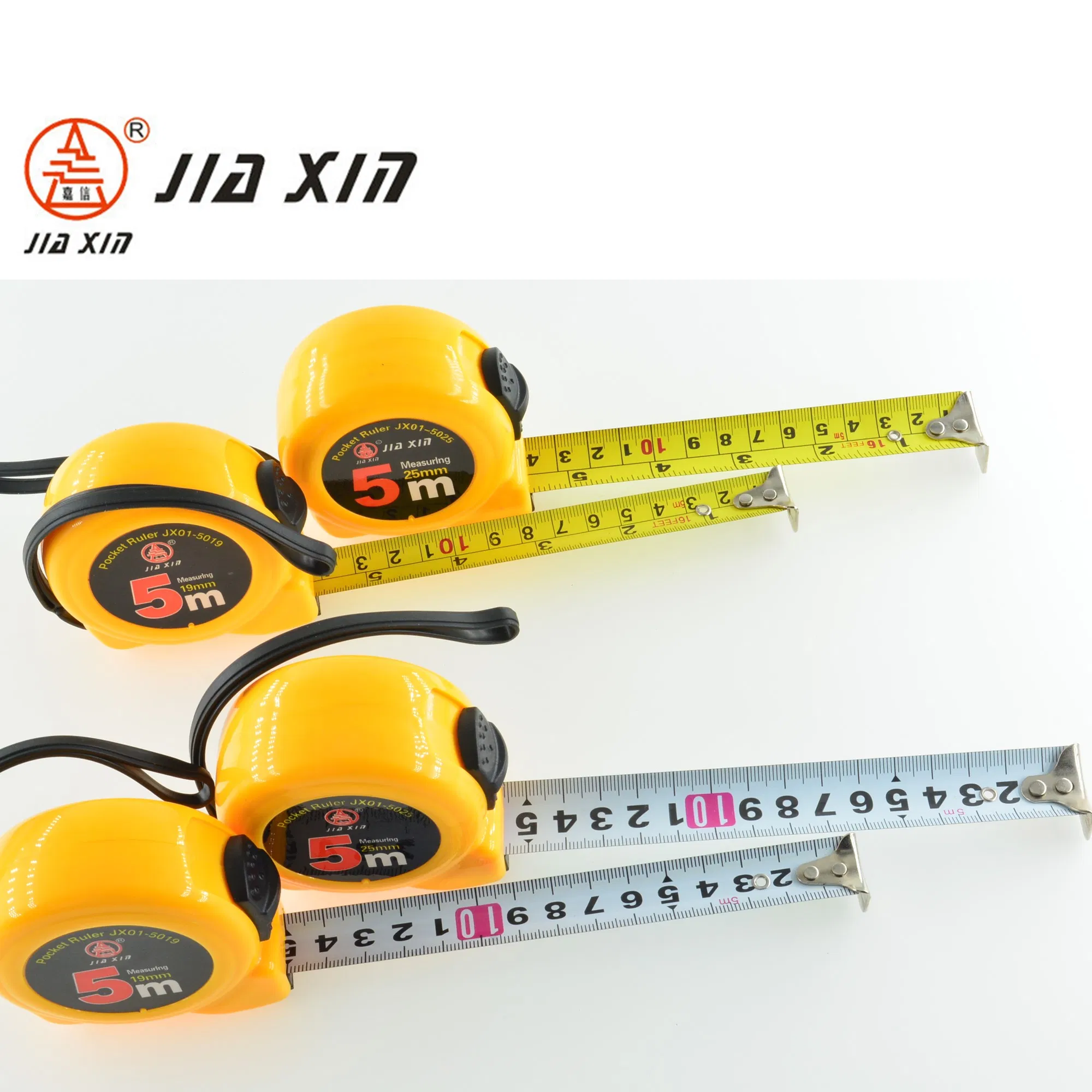 10m Steel Tape Measure with Nylon Coated Dual Blade and Magnetic Hook