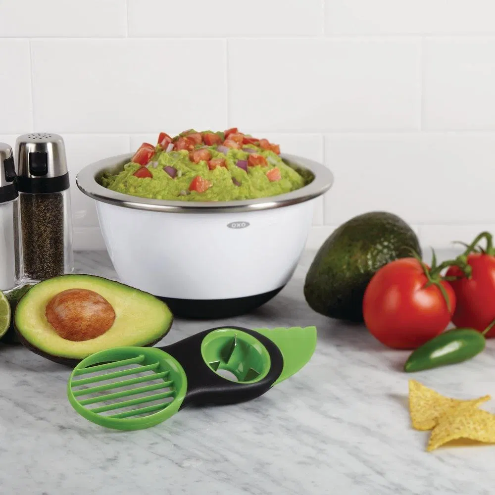 3in1 Avocado Shea Butter Fruit Plastic Slicer Cutter Knife Grips Avocado Slicer