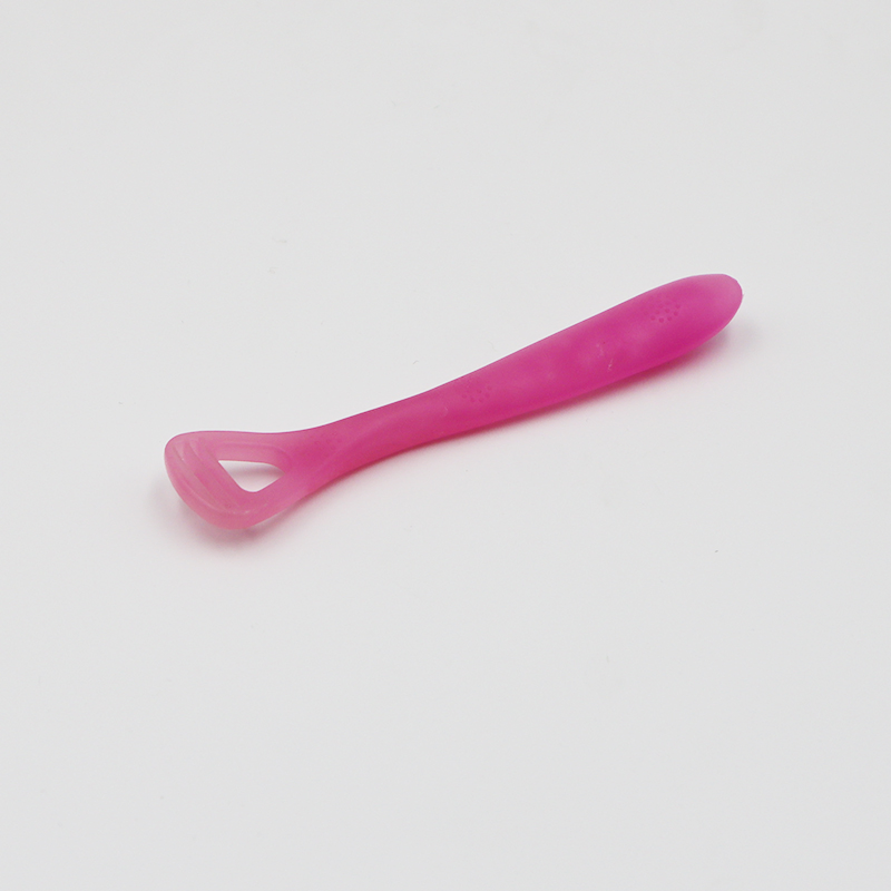 Premium Soft Silicone Tongue Scraper with Foldable Handle