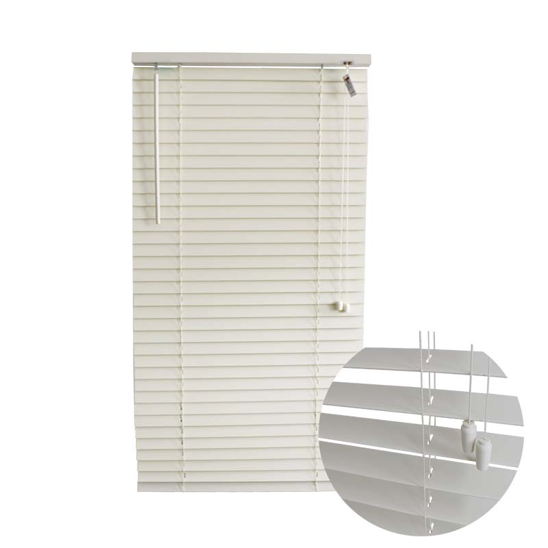 Concise Style Fauxwood Corded Heat Resistent Horizontal Blinds