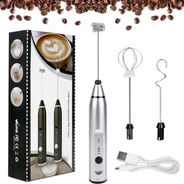 Factory Sale Stainless Steel Electric Foam Maker Handheld Milk Frother for Latte