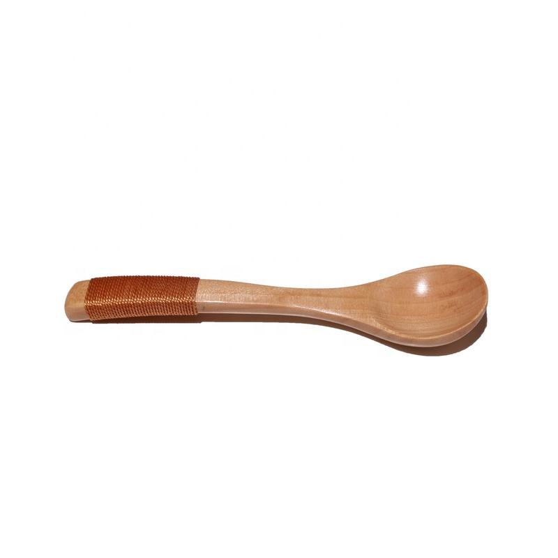Customized Eco- Friendly Wooden Spoon High Quality Natural Wood Spoon for Family Portable Soup Set for Kids