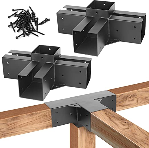 15° Pergola Brackets 75° Corner Bracket with Post Base