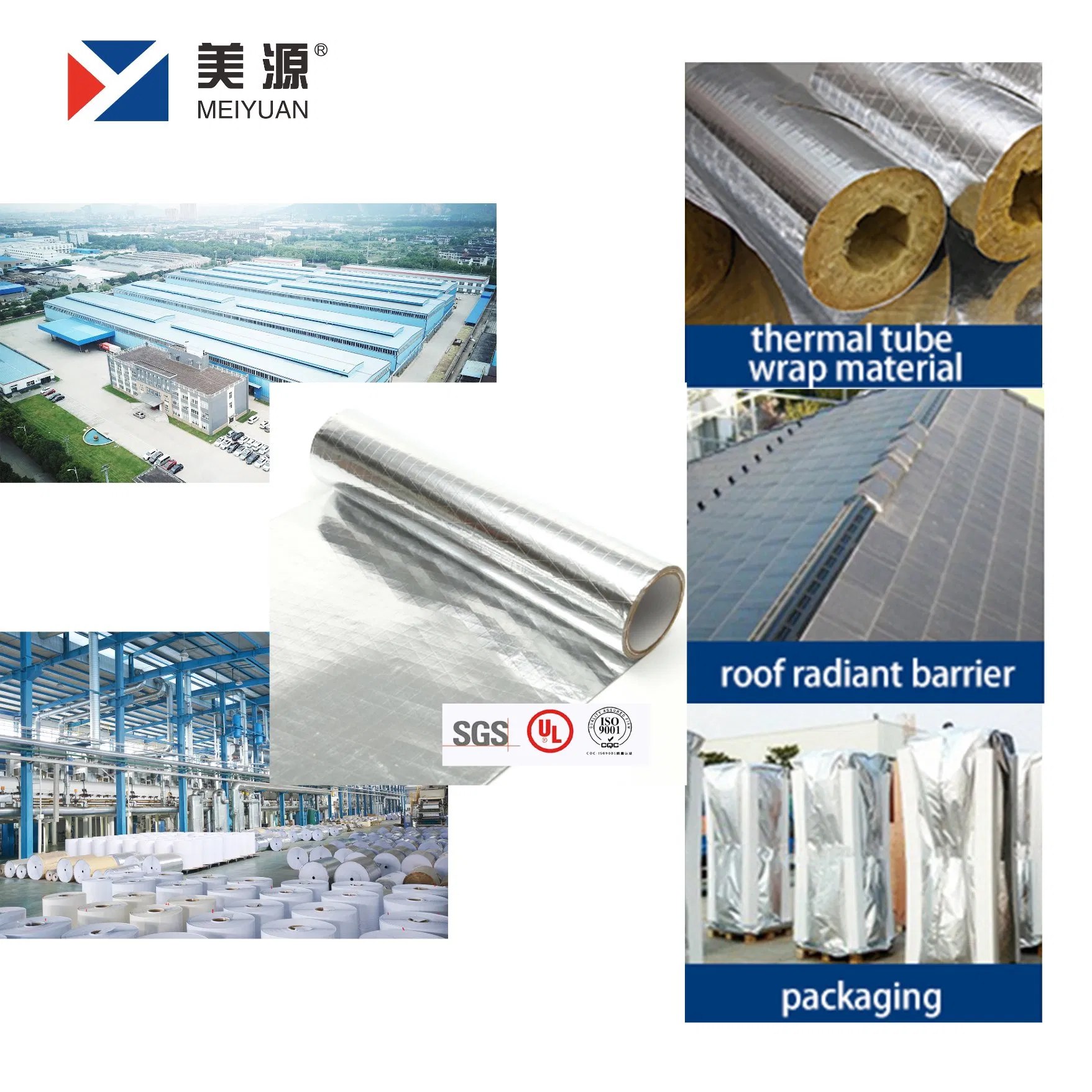 Fire-Retardant Roof Sarking Woven Foil Insulation Facing