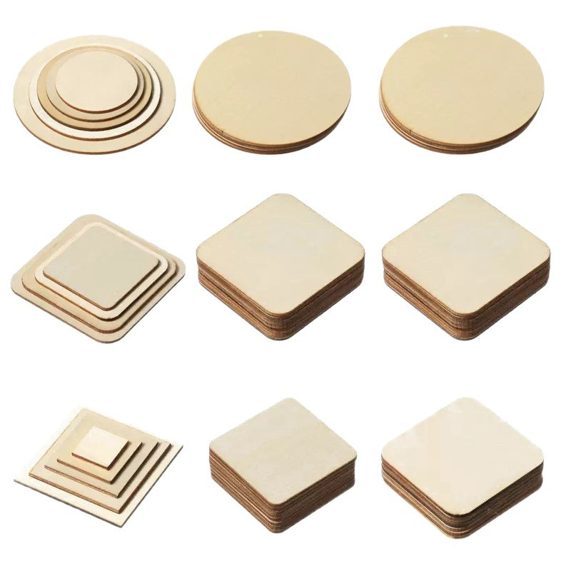 Natural Wooden Craft Slices for Christmas DIY Ornament Making