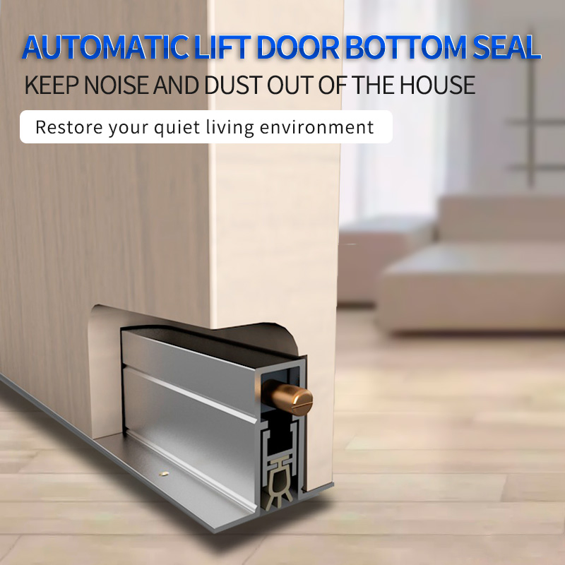 Sound Insulation Door Seal Heavy Duty Mounted Automatic Drop Door Seal Acoustic Door Seal Aluminium and Rubber Material