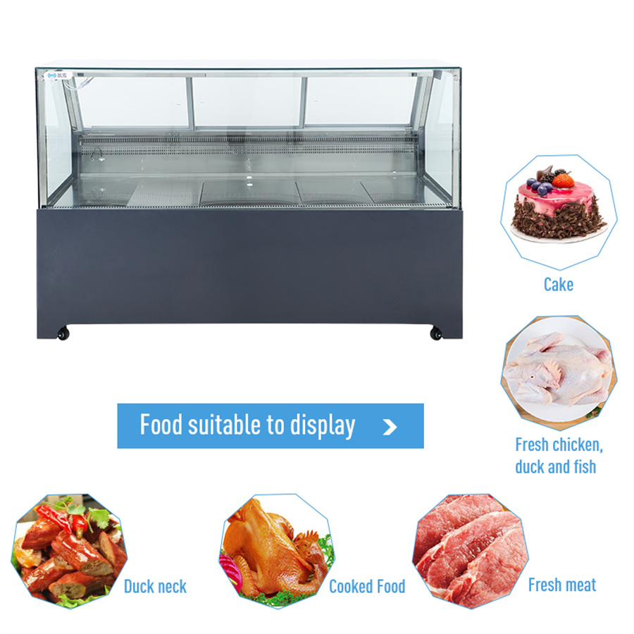 Commercial Meat Display Chiller Deli Meat Display Fish Showcase Refrigerator