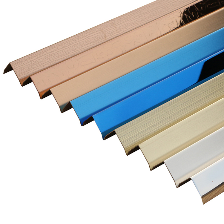 Foshan Metal Decorative Strip T V Shape Stainless Steel Tile Trim Profile for Ceramic Transition