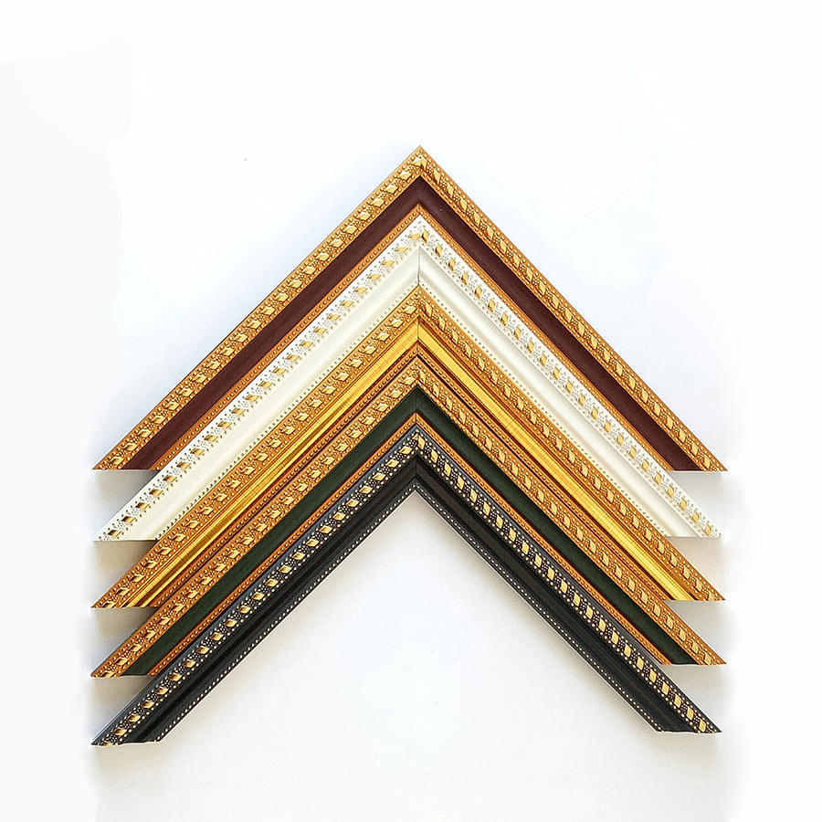 Hot Selling 27*17 mm Polystyrene Black Golden White PS Picture Frame Moulding