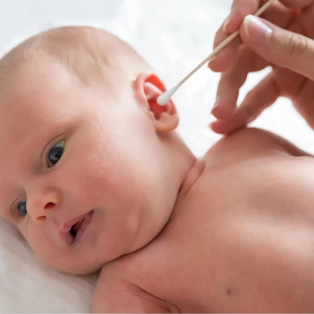 Wholesale Cotton Swabs Customized Size Bamboo Wood Stick Cotton Buds for Ear