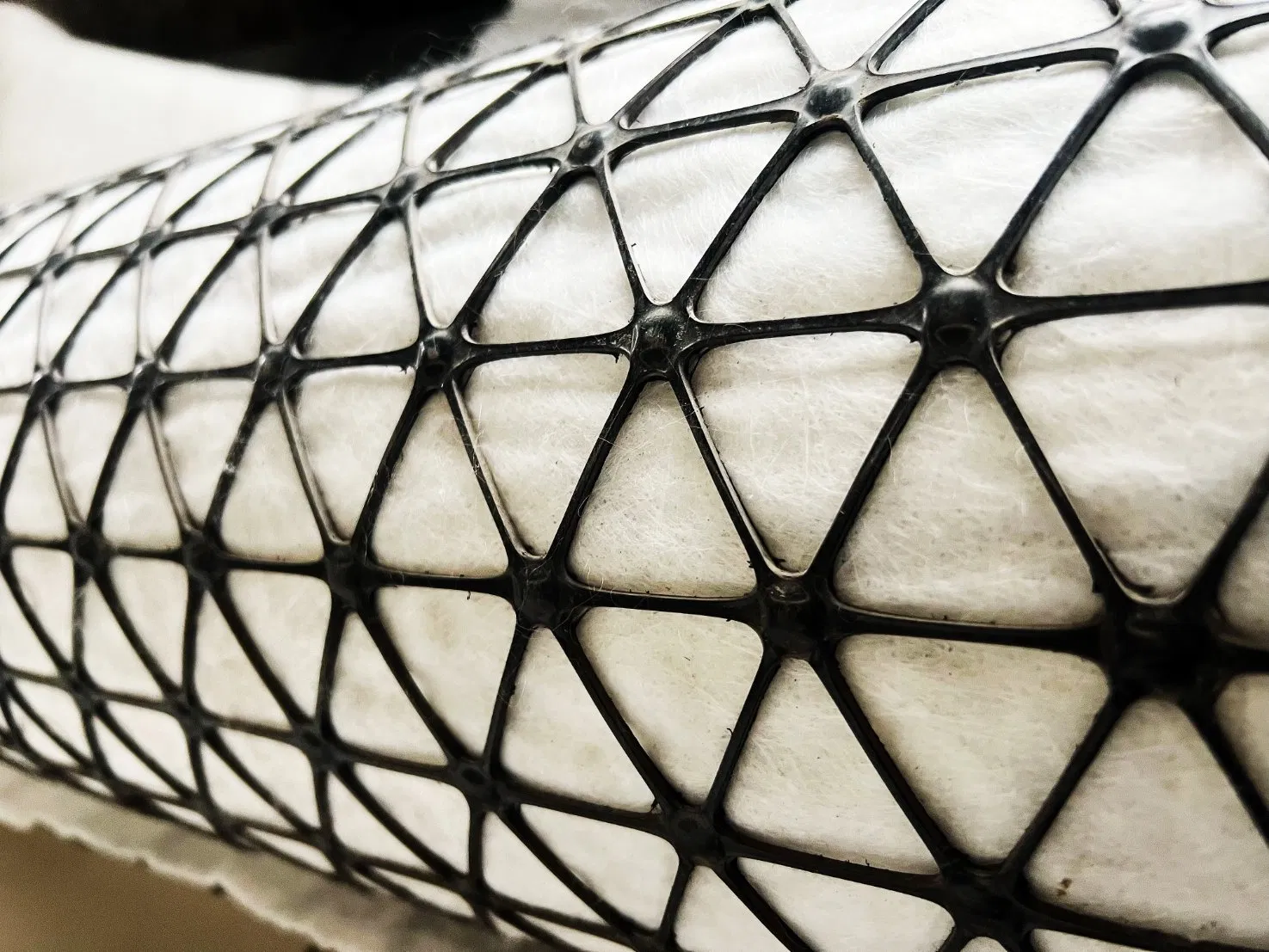 PP Biaxial Geogrid Composite with Pet Long Fiber Nonwoven Geotextile PP Staple Fiber Nonwoven Geotextile by Hot Heated