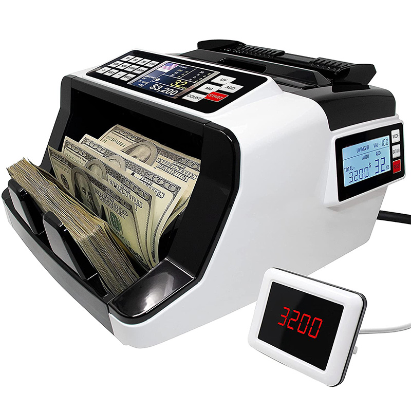 Al-7200 Cash Machines Money Bill Counter Sorter Banknote Value Counter for Bank Office