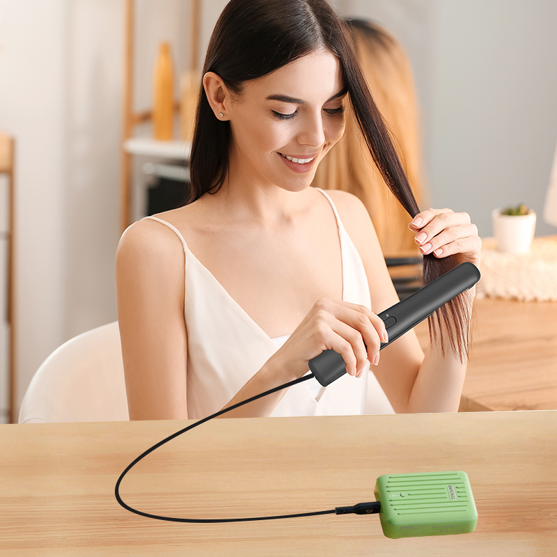 Mini Portable Wireless USB Rechargeable Straightener and Curler for Hair Care and Hairdressing