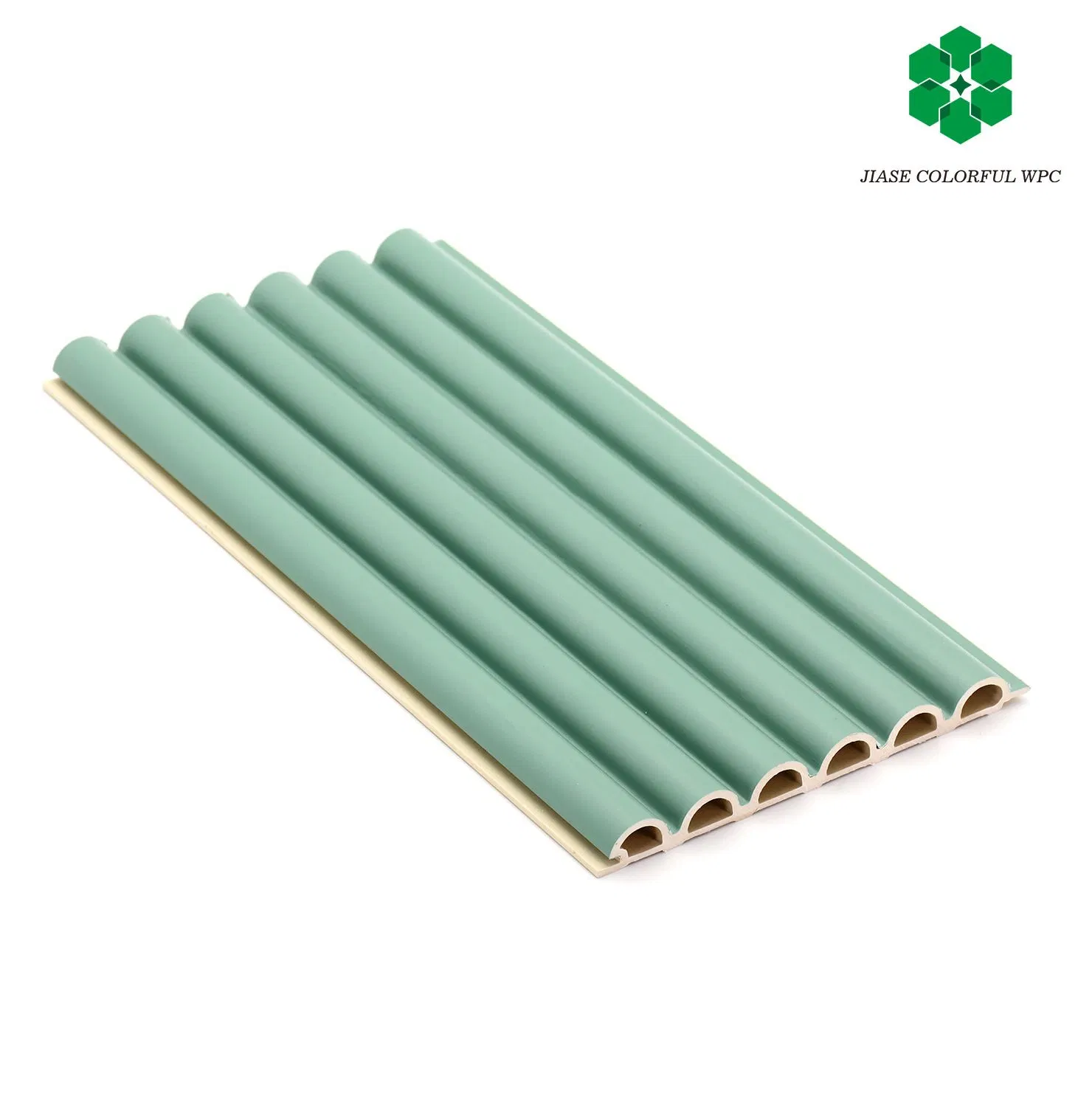 Semicircle Plate Waterproof Wood Plastic Composite WPC Wall Panel for Indoor Decorative