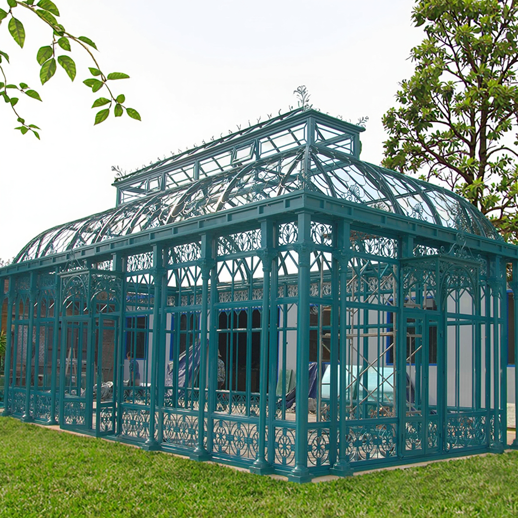 Домик садовый зеленый порошковое покрытие