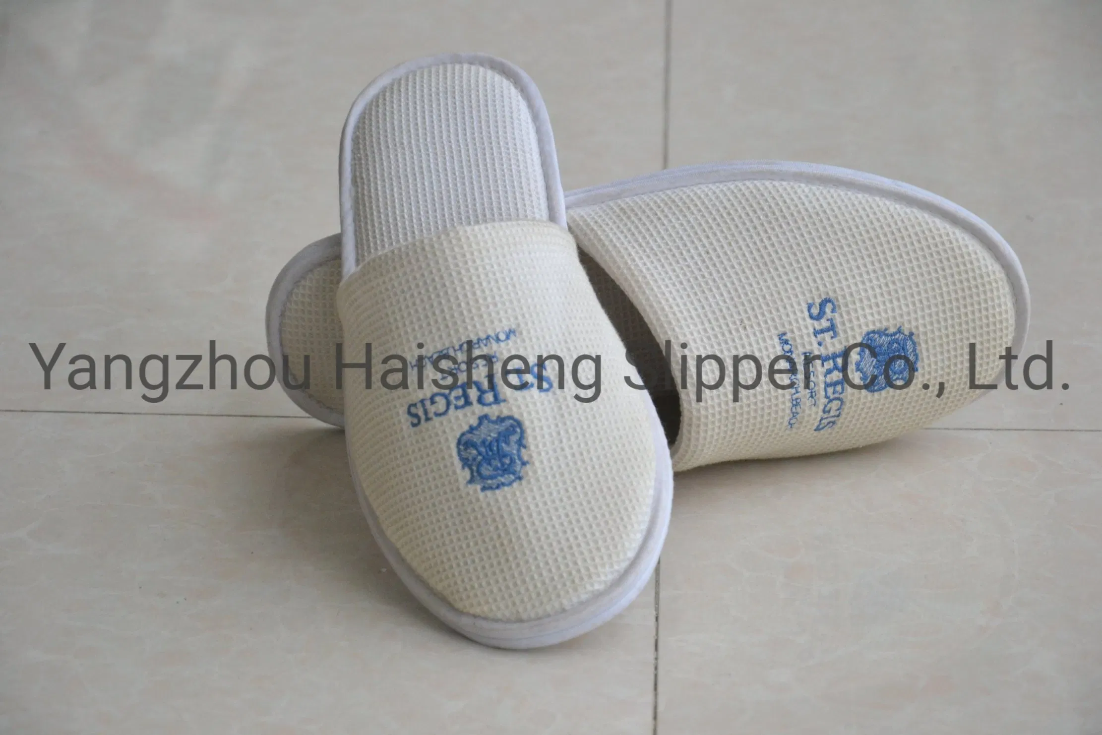 Disposable One Time Use Hotel Slippers White with Logo