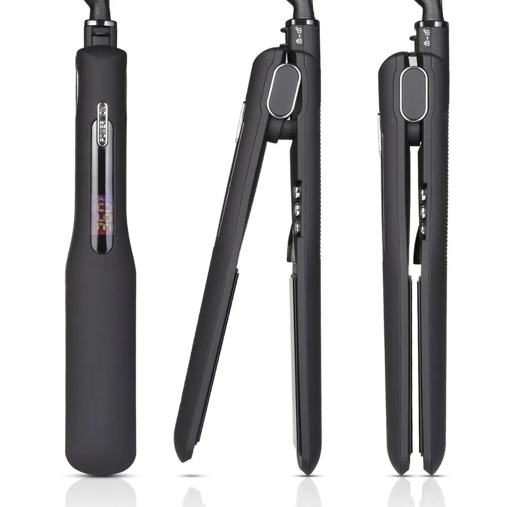Wide Black Top Hair Straighteners with Anion Generator (V183)