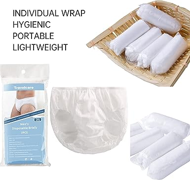 Disposable Mens Underwear Cotton Underwear Portable Men Briefs for Travel Hospital