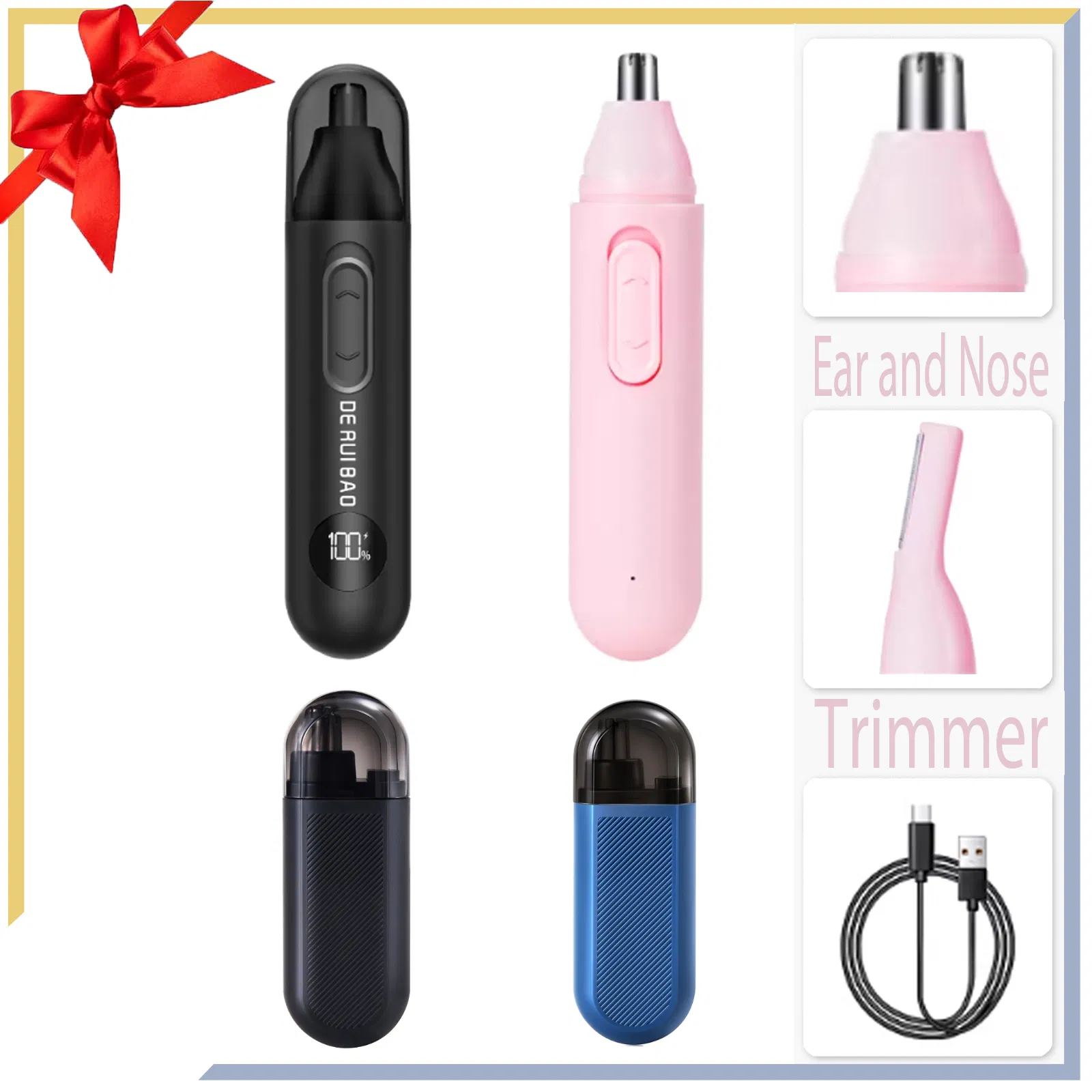 Female Grooming Essential Pink Nose Hair Trimmer