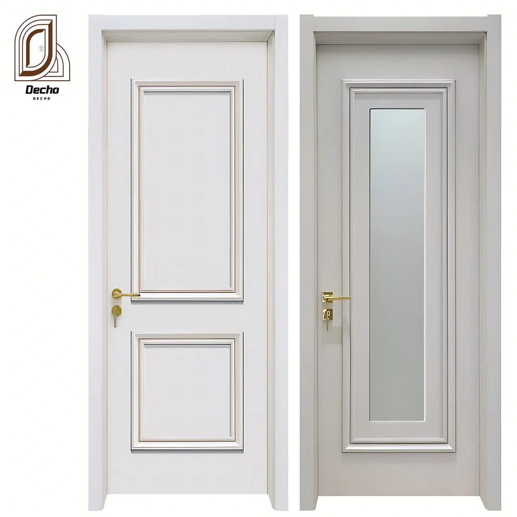 Waterproof Bathroom Restroom Door Pure WPC (wood PVC composite) Hollow Door Full WPC Interior Doors for Hotel, Apartment, School, Hospital, Office