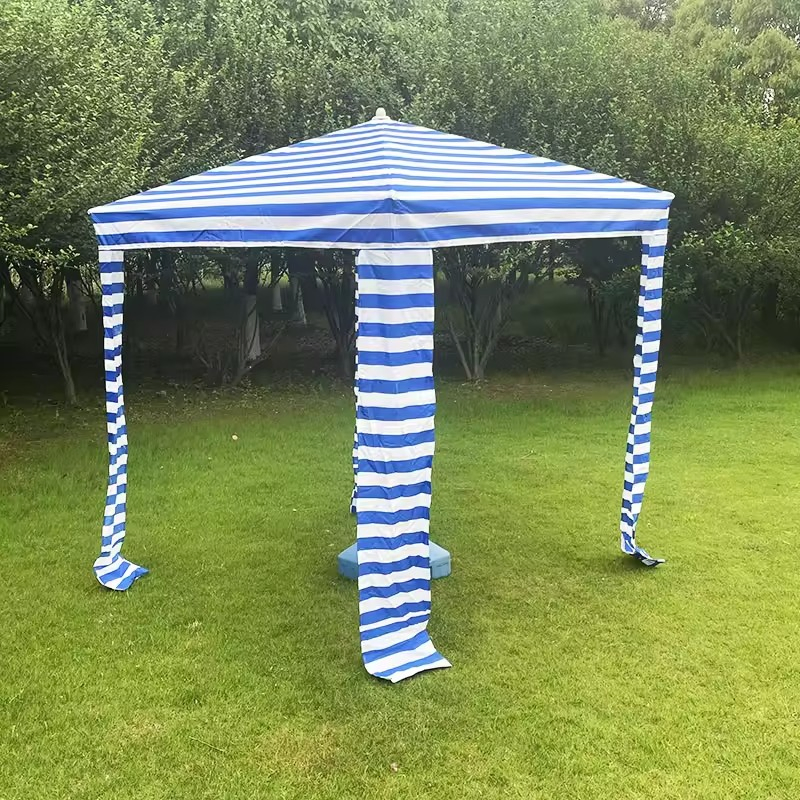 Square Patio Parasol Umbrella for Outdoor Cool Beach Umbrella Cabana Tents
