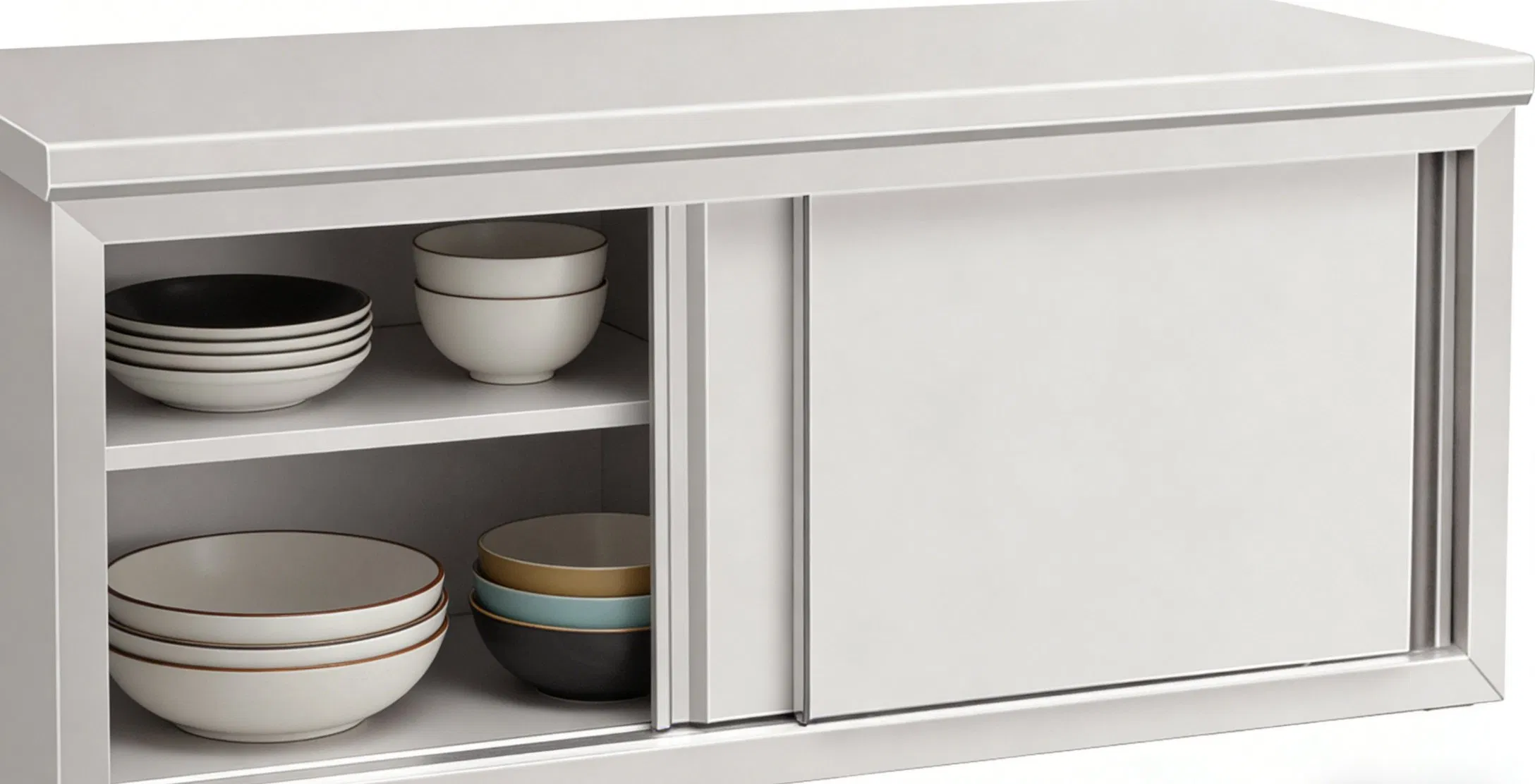 Customized Stainless Steel Wall-Mounted Sliding Cabinet for Kitchen and Hotel Use