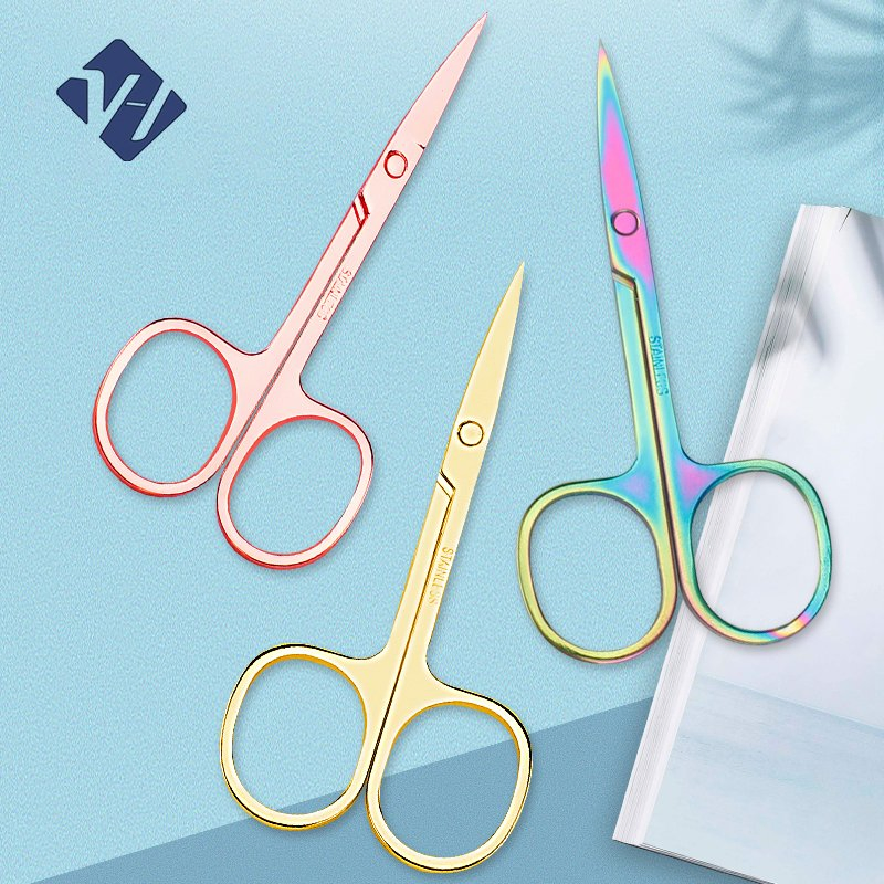 Large Stock Scissors Manicure Russian Sharp Cuticle Professional Stainless Steel Makeup Scissors
