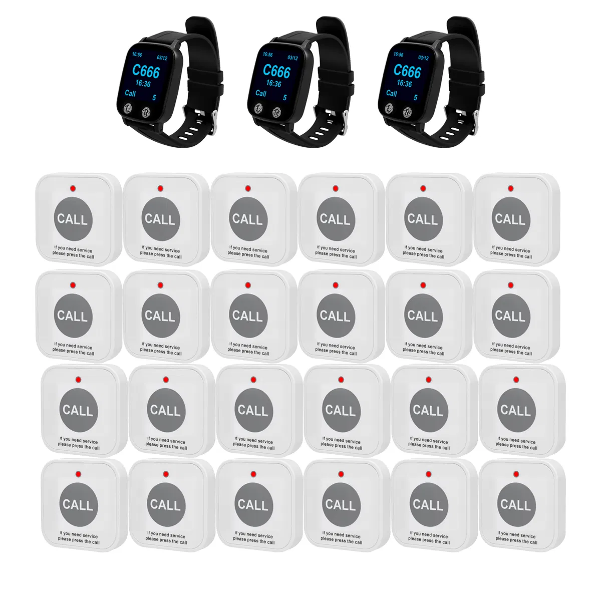 Catel Wireless Calling System Long Distance Call Button Transmitter for Restaurant