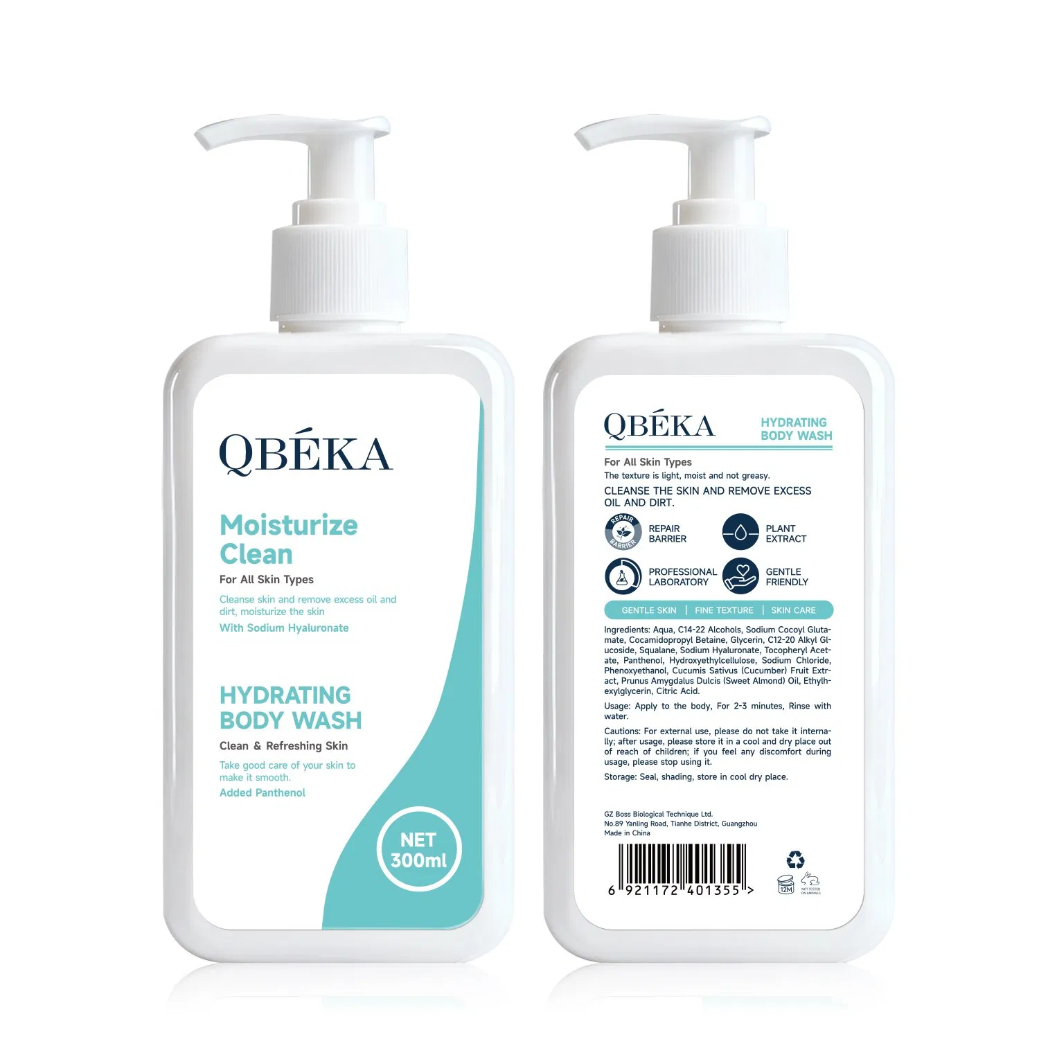 Sulfate-Free Fragrance Body Wash - Hydrating Organic Shower Gel for Sensitive Skin