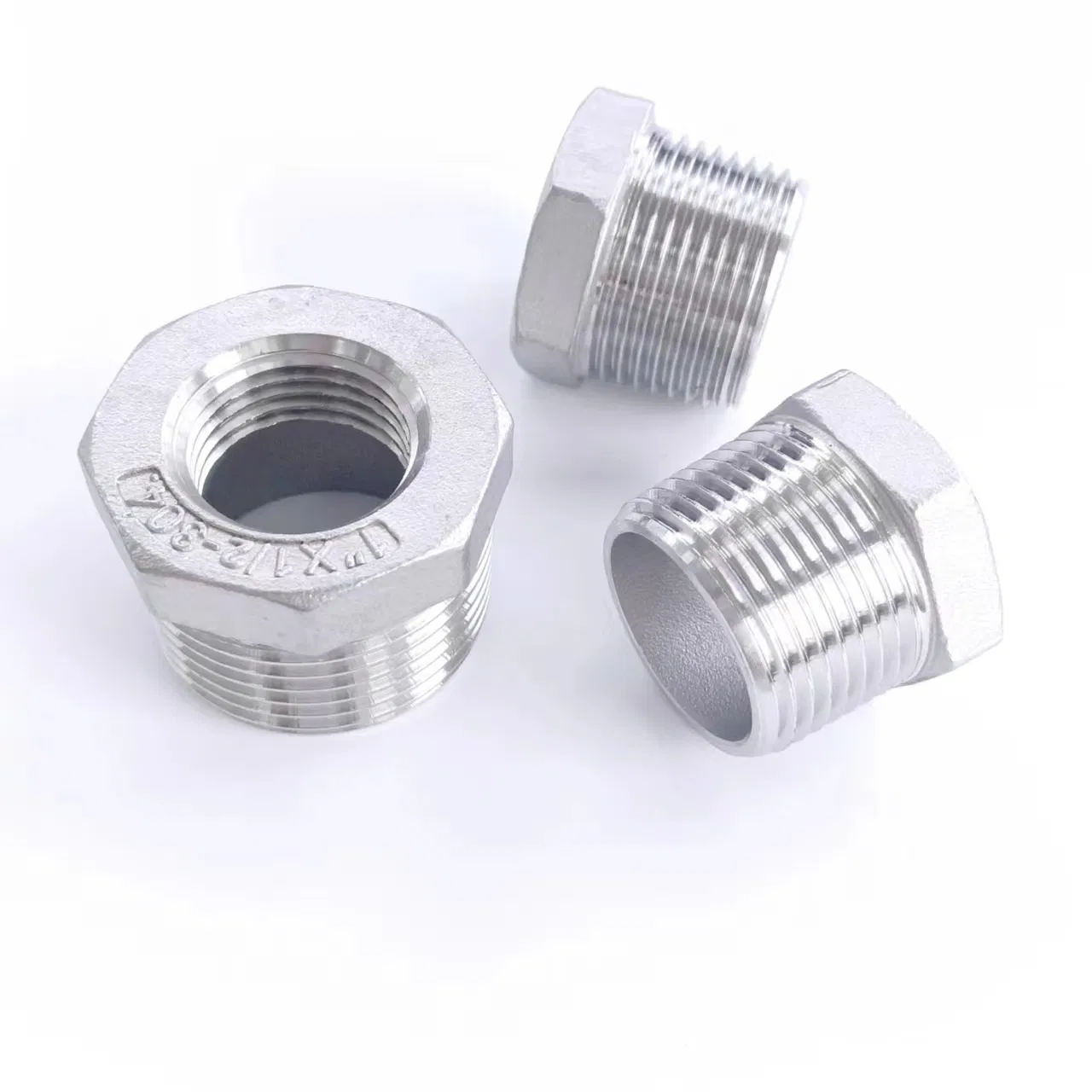 304 Industry Stainless Steel Thread Hexagon Bushing 1 1/2*3/4