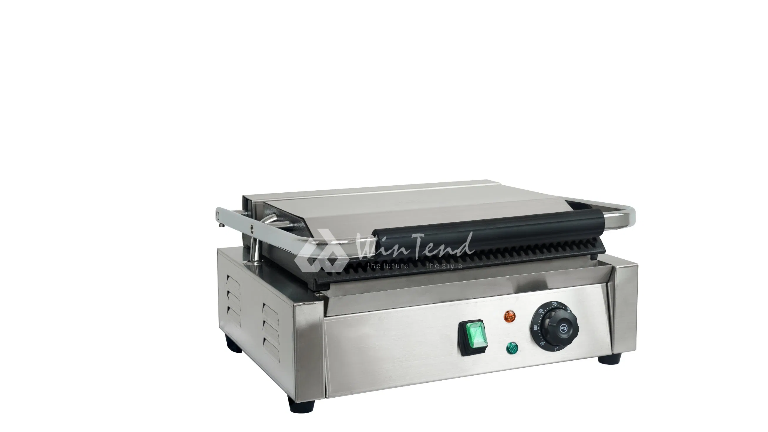 Commercial Electric Single Head Panini Griller Machine Meat Press Sandwich Maker