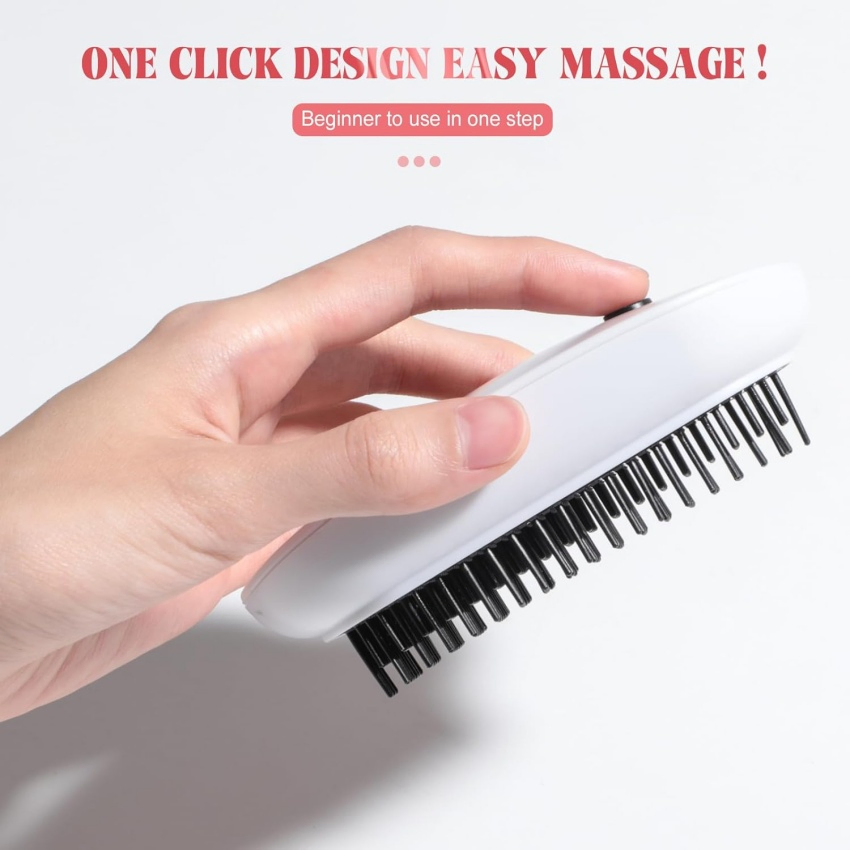 Electric Scalp Massager Hair Scrubber Portable Vibrating Hairbrush Comb