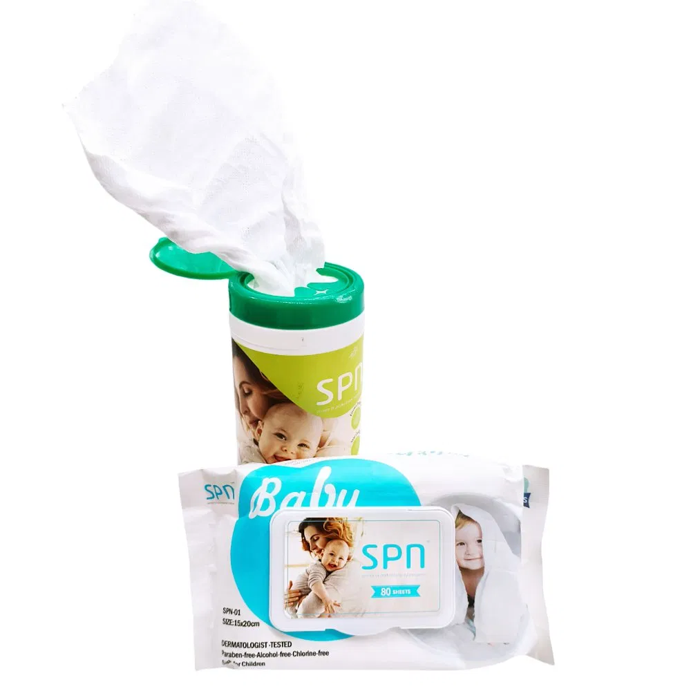 Not Allergic Biodegradable Flushable Wet Baby Wipe Soft Non-Woven Baby Skin Wipe Clean Cloth Cotton or Bamboo Baby Wet Tissue Eco-Friendly Wipes