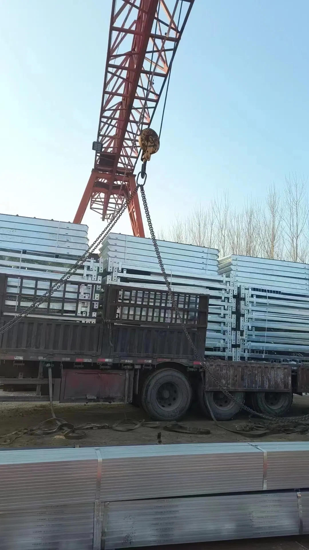 High Quality Industrial Galvanized Safety Fixed Ladder Cage for Warehouse Inspection