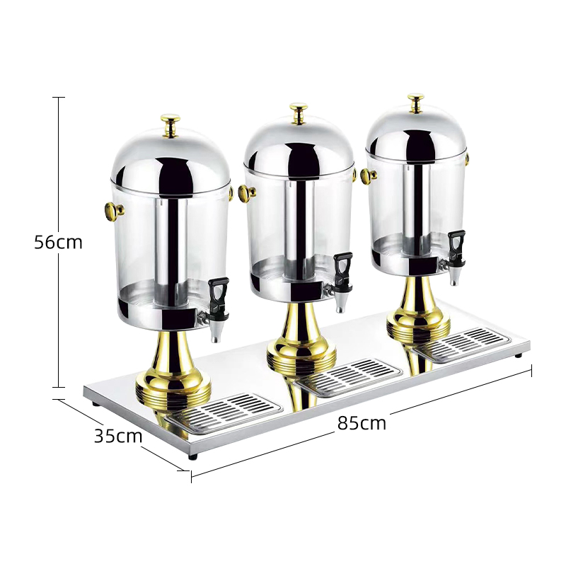 24L Restaurant Buffet 3 Tanks Soda Beer Juice Beverage Dispenser for Hotel
