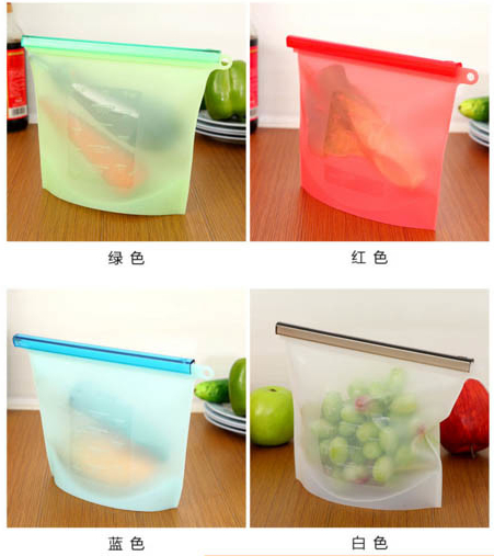 Custom Silicone Kitchenware Silicone Custom Logo Household Food Storage Bag