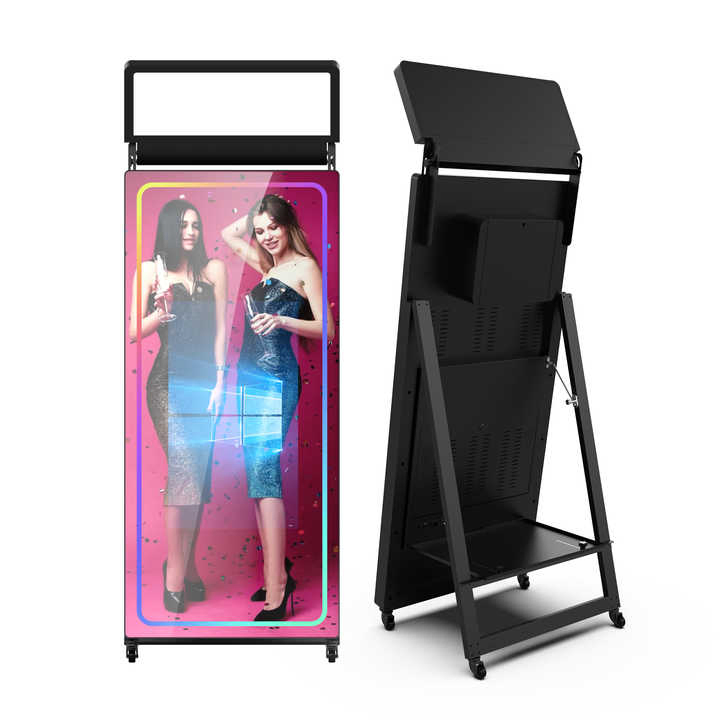 Wholesale Smart Mirror Photobooth Kiosk Wedding Rental Magic Selfie Mirror Photo Booth