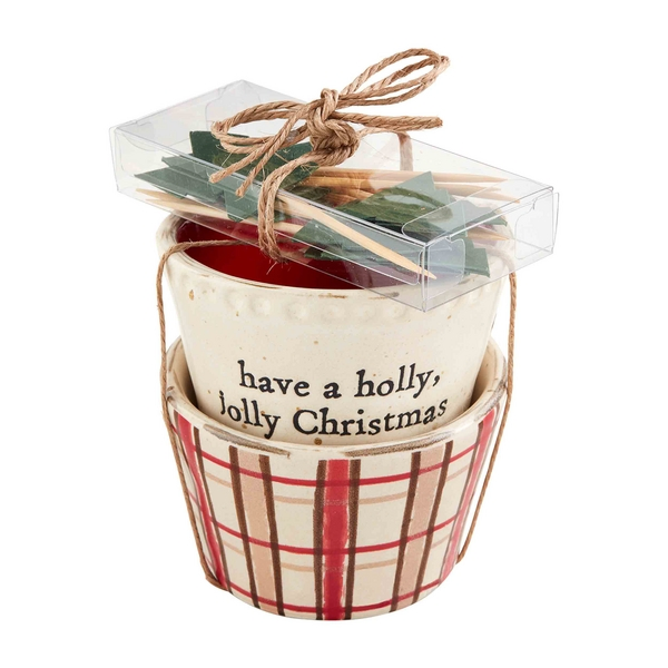 Joyful Fa La La & Holly Jolly Ceramic Bowls for Festive Serving