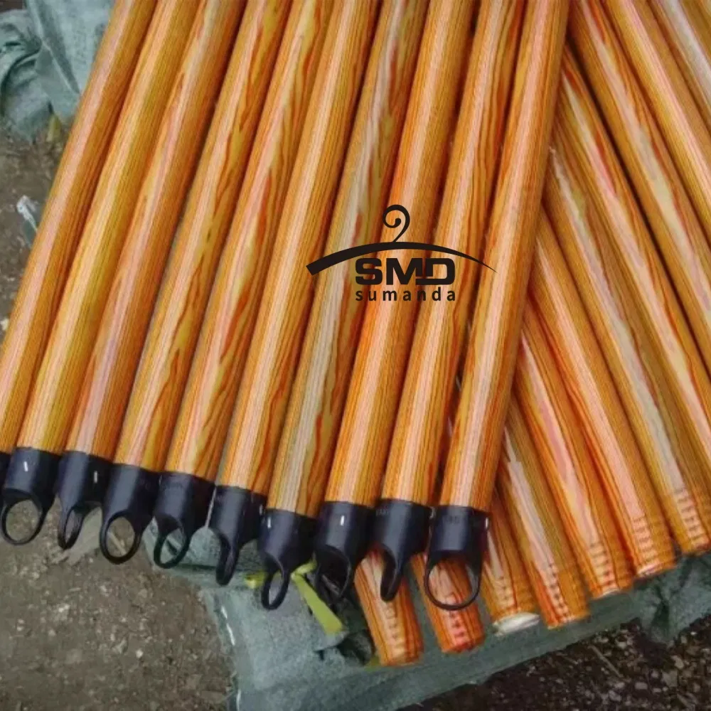 High Quality 120X2.2cm PVC Coated Wooden Handle Stick for Mop and Broom