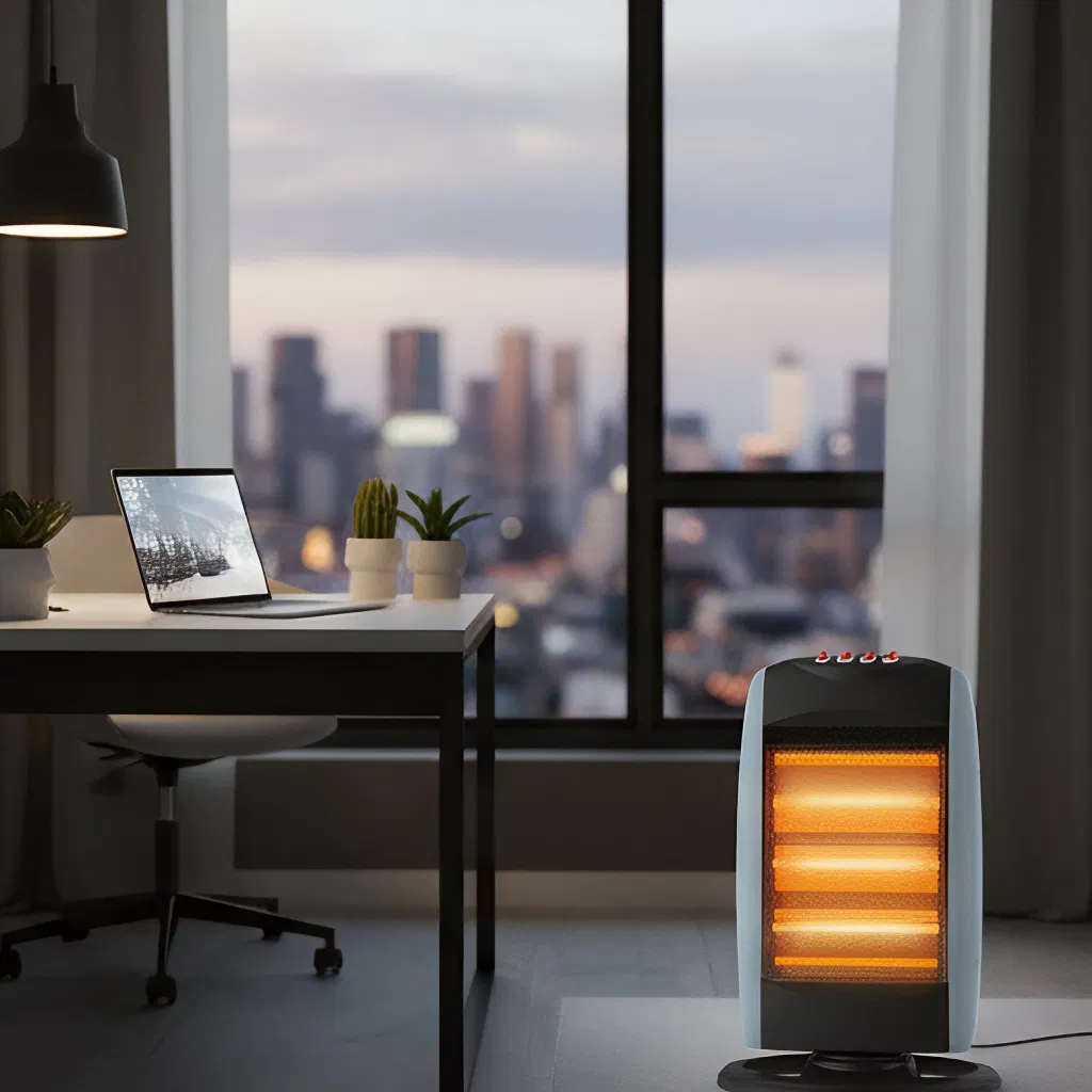 Portable Multi-Power Halogen Heater for Safe and Efficient Heating