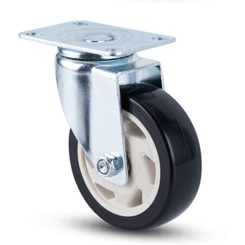 High Load Fixed Plate Mount Polyurethane Industrial Caster