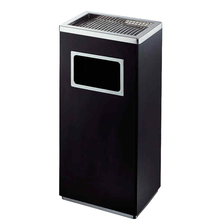 Stainless Steel Ashtray Trash Can Indoor Wastebin Cinema Garbage Bin Shopping Mall Trash Bin