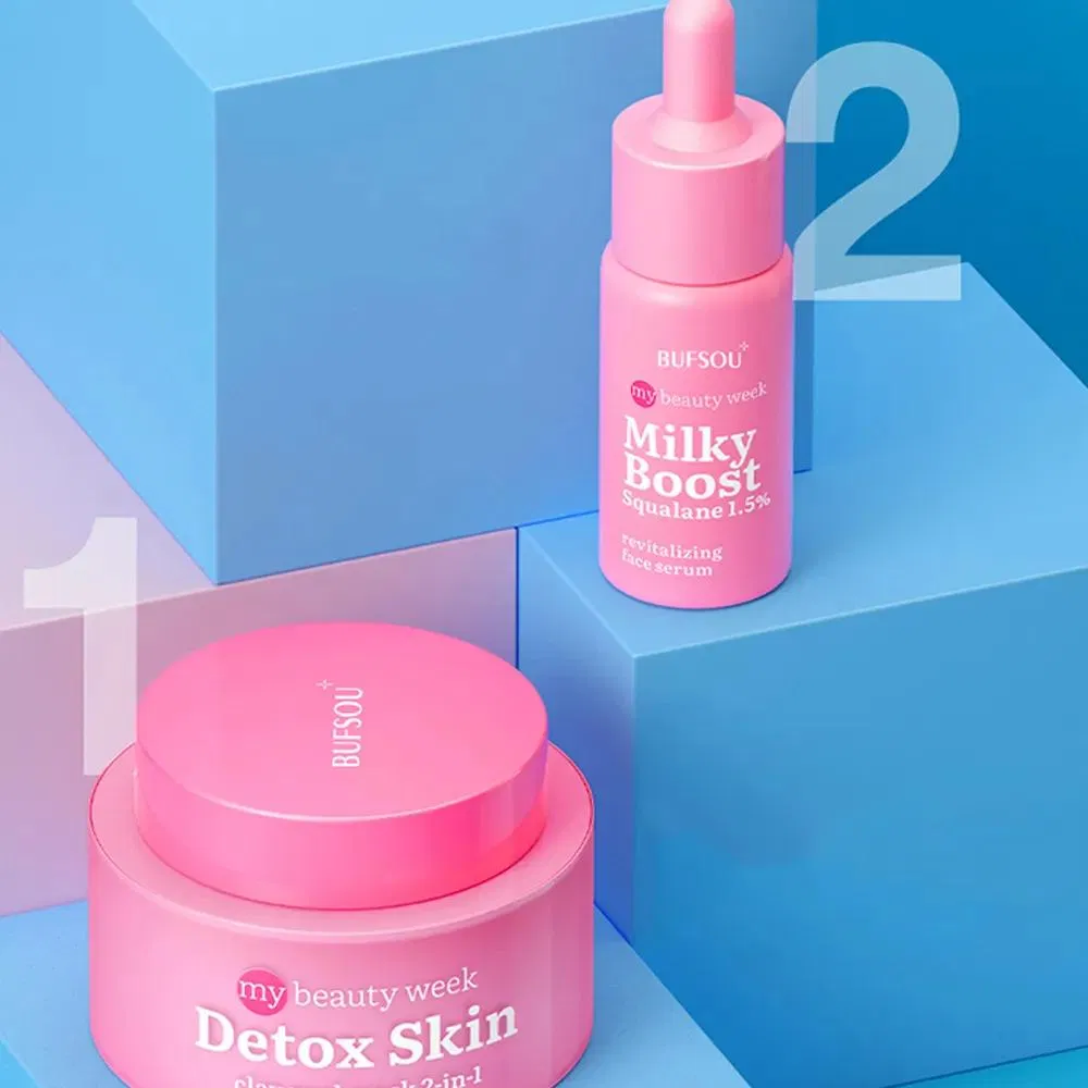 OEM Wholesale Korea Skin Care Set Natural Organic Moisturizing Lifting Face Serum Kaolin Peeling Peel off Clay Facial Mask