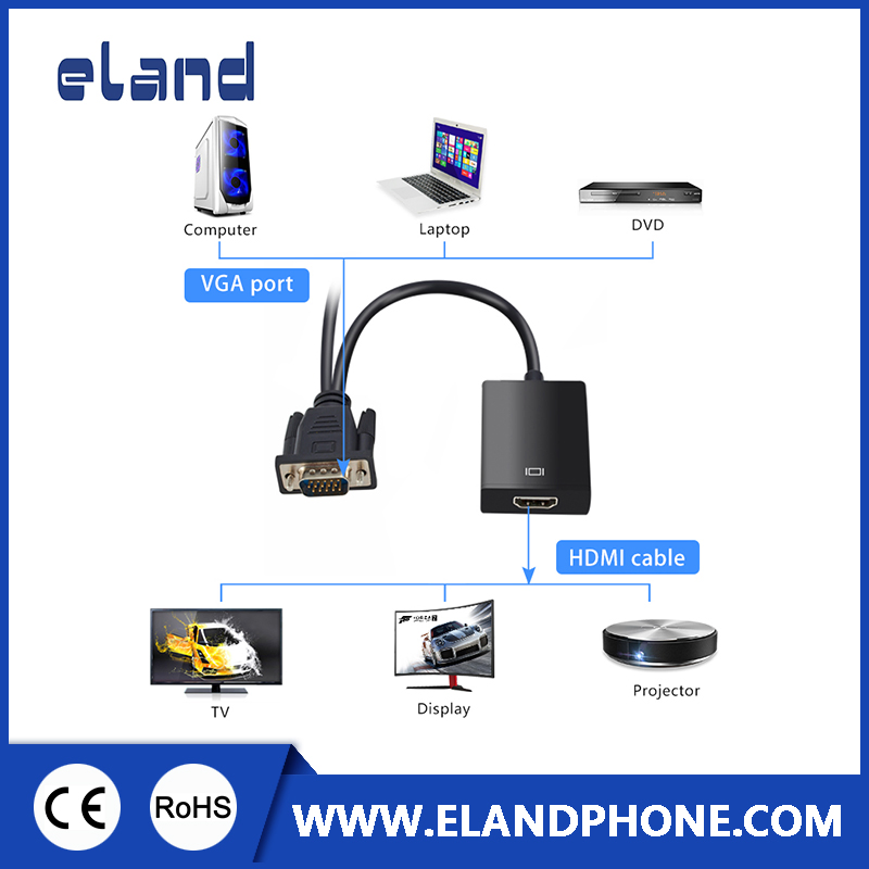 High Quality VGA to HDMI Output 1080P Converter