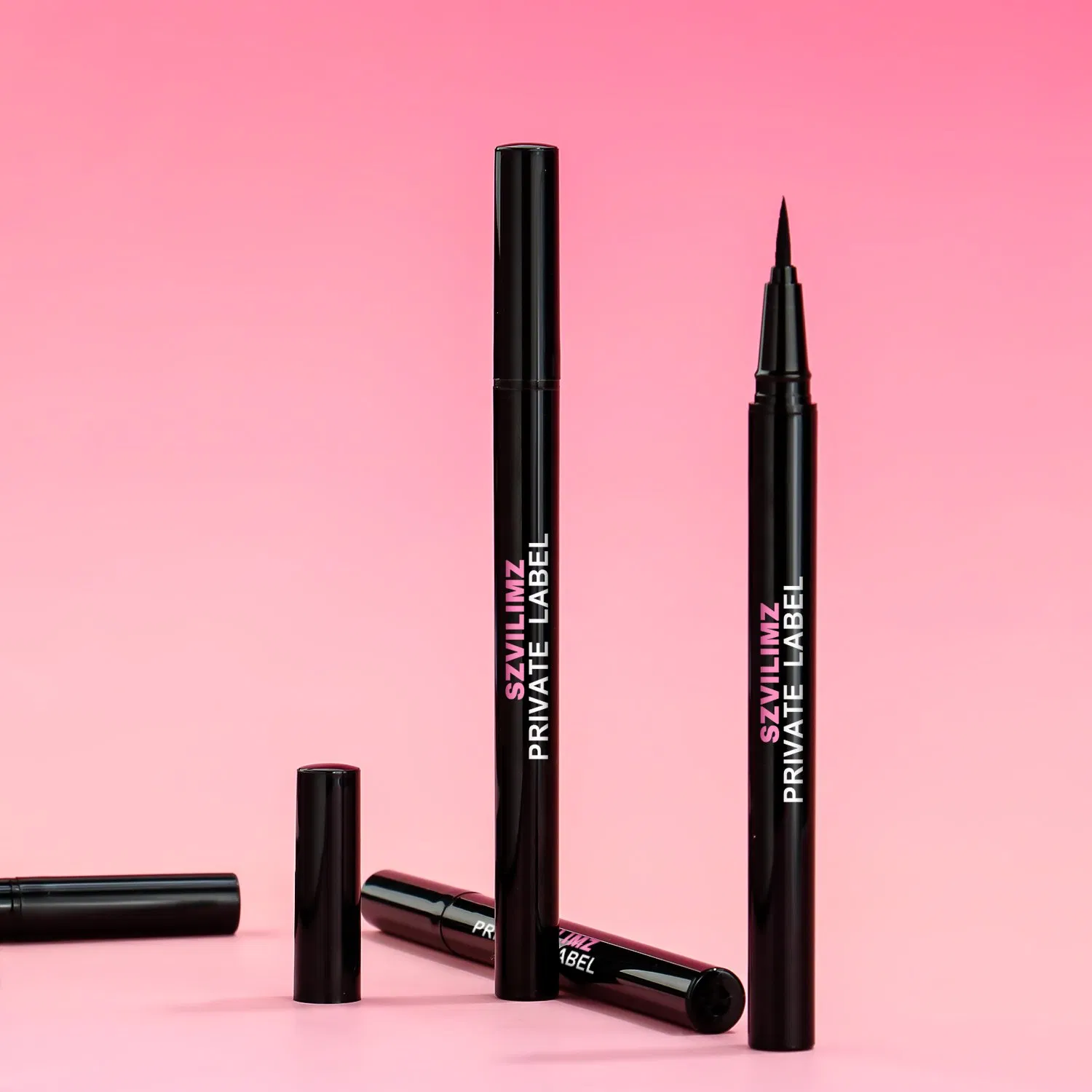 Wholesale Custom Eye Liner Makeup Waterproof Natural Smooth Lasting Black Eyeliner